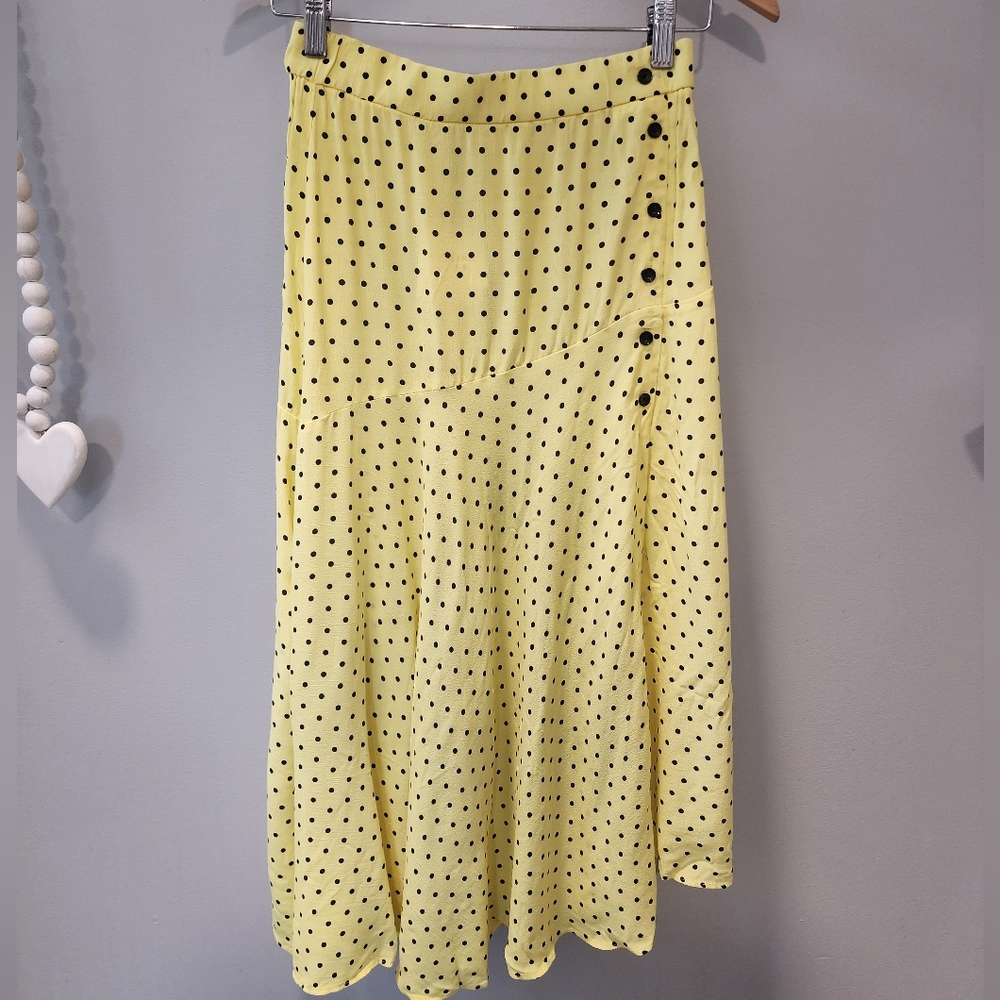 NWT ZARA Polka Dot Midi Skirt